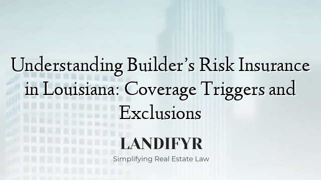 Understanding Builder’s Risk Insurance in Louisiana: Coverage Triggers and Exclusions