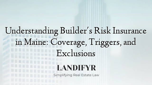 Understanding Builder's Risk Insurance in Maine: Coverage, Triggers, and Exclusions