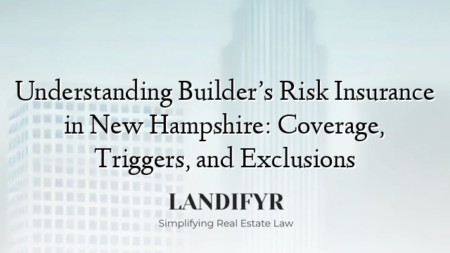 Understanding Builder’s Risk Insurance in New Hampshire: Coverage, Triggers, and Exclusions
