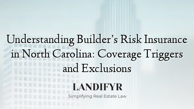 Understanding Builder’s Risk Insurance in North Carolina: Coverage Triggers and Exclusions