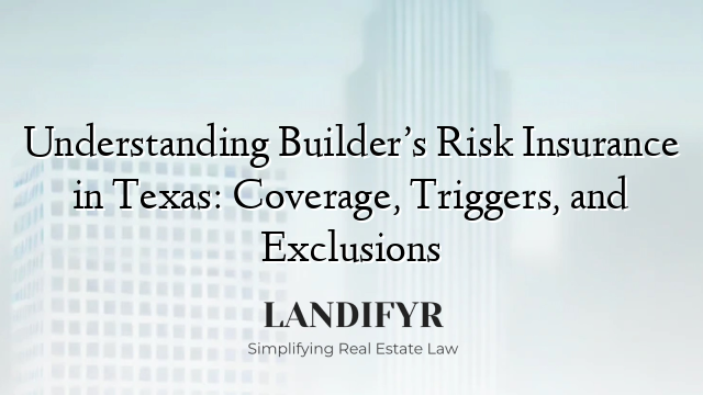 Understanding Builder’s Risk Insurance in Texas: Coverage, Triggers, and Exclusions