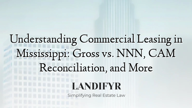 Understanding Commercial Leasing in Mississippi: Gross vs. NNN, CAM Reconciliation, and More