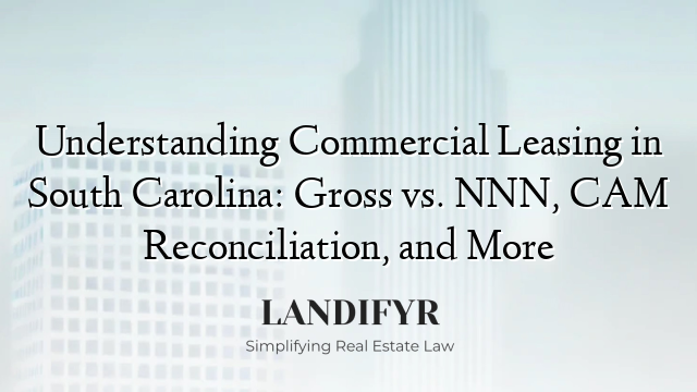 Understanding Commercial Leasing in South Carolina: Gross vs. NNN, CAM Reconciliation, and More