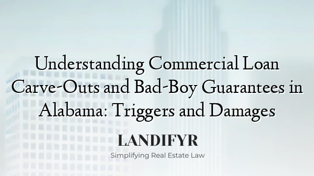 Understanding Commercial Loan Carve-Outs and Bad-Boy Guarantees in Alabama: Triggers and Damages