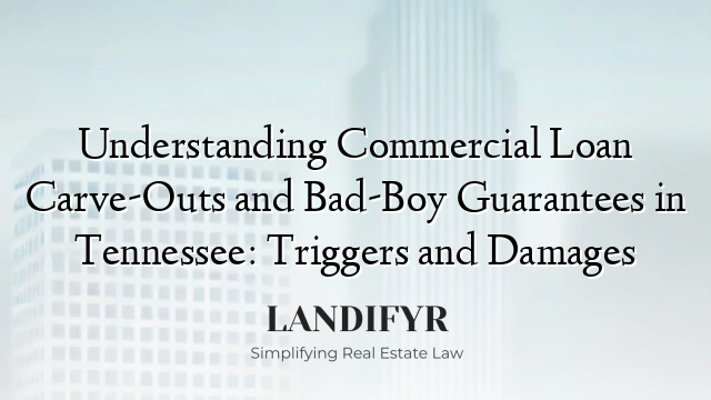 Understanding Commercial Loan Carve‑Outs and Bad‑Boy Guarantees in Tennessee: Triggers and Damages
