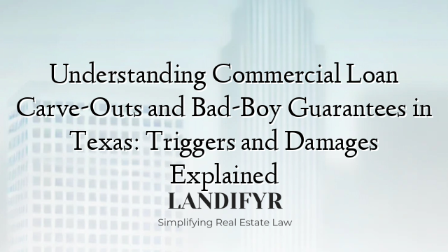 Understanding Commercial Loan Carve-Outs and Bad-Boy Guarantees in Texas: Triggers and Damages Explained