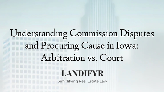 Understanding Commission Disputes and Procuring Cause in Iowa: Arbitration vs. Court