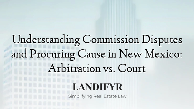 Understanding Commission Disputes and Procuring Cause in New Mexico: Arbitration vs. Court