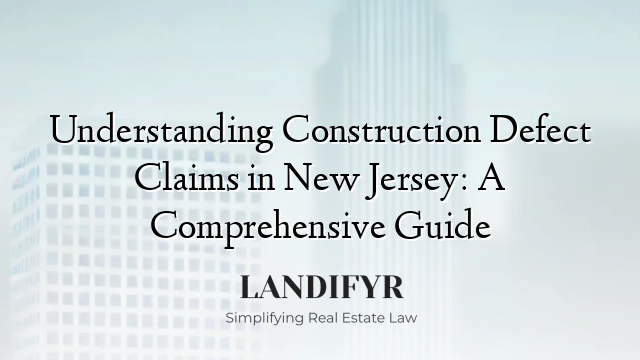 Understanding Construction Defect Claims in New Jersey: A Comprehensive Guide