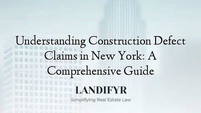 Understanding Construction Defect Claims in New York: A Comprehensive Guide