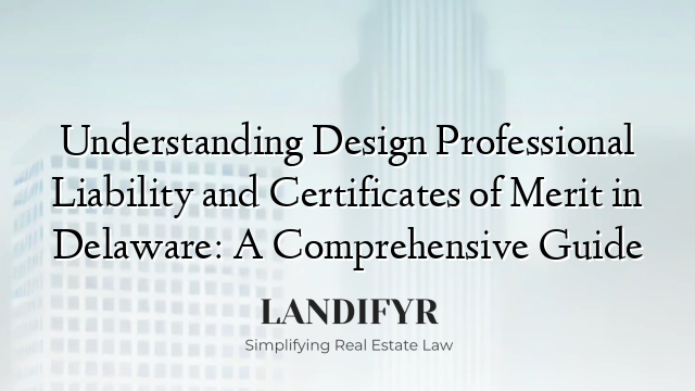 Understanding Design Professional Liability and Certificates of Merit in Delaware: A Comprehensive Guide