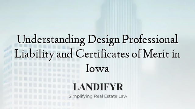 Understanding Design Professional Liability and Certificates of Merit in Iowa