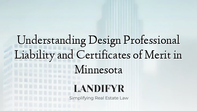 Understanding Design Professional Liability and Certificates of Merit in Minnesota