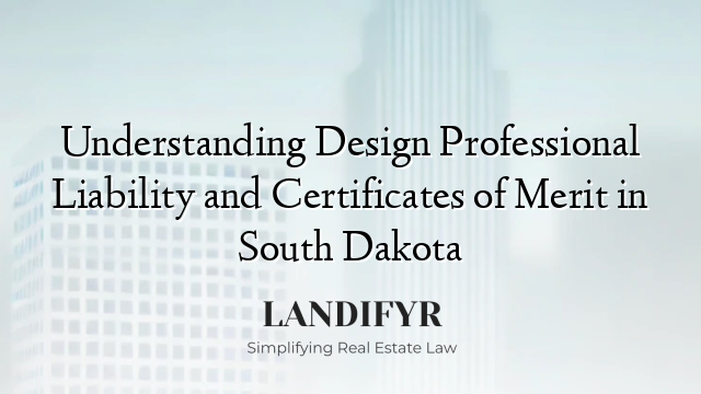 Understanding Design Professional Liability and Certificates of Merit in South Dakota