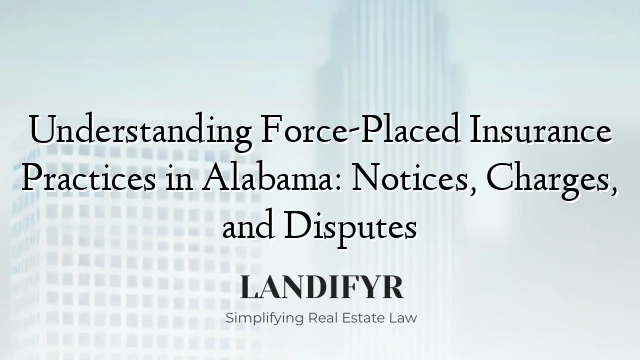 Understanding Force-Placed Insurance Practices in Alabama: Notices, Charges, and Disputes