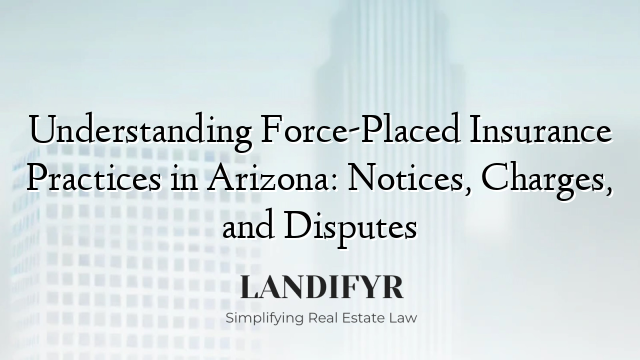 Understanding Force-Placed Insurance Practices in Arizona: Notices, Charges, and Disputes