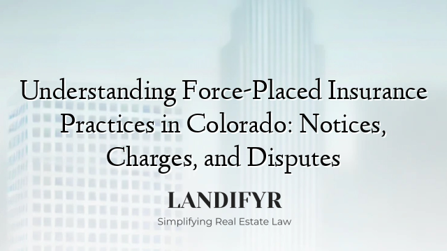 Understanding Force-Placed Insurance Practices in Colorado: Notices, Charges, and Disputes