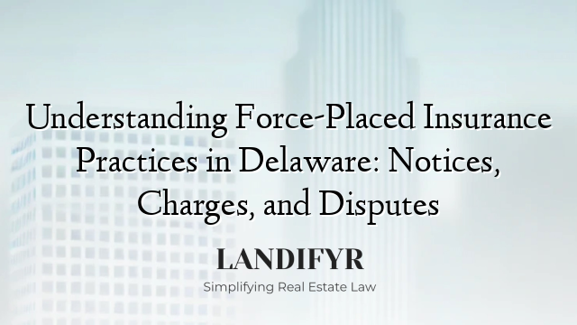 Understanding Force-Placed Insurance Practices in Delaware: Notices, Charges, and Disputes