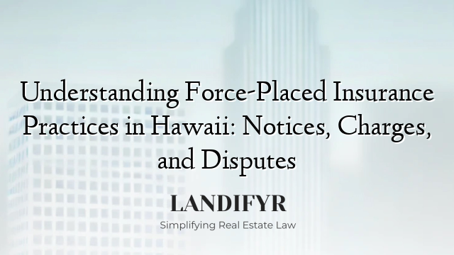 Understanding Force-Placed Insurance Practices in Hawaii: Notices, Charges, and Disputes