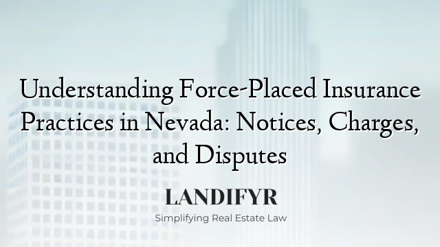 Understanding Force-Placed Insurance Practices in Nevada: Notices, Charges, and Disputes