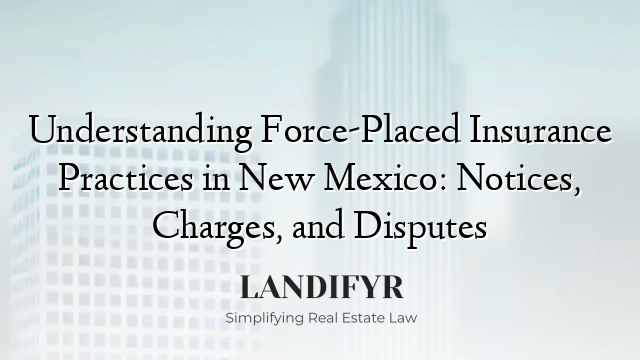 Understanding Force-Placed Insurance Practices in New Mexico: Notices, Charges, and Disputes