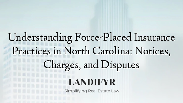 Understanding Force-Placed Insurance Practices in North Carolina: Notices, Charges, and Disputes