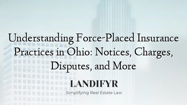 Understanding Force-Placed Insurance Practices in Ohio: Notices, Charges, Disputes, and More