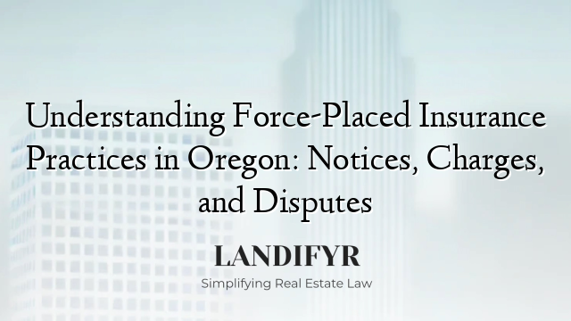 Understanding Force-Placed Insurance Practices in Oregon: Notices, Charges, and Disputes