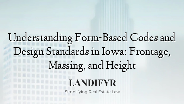 Understanding Form-Based Codes and Design Standards in Iowa: Frontage, Massing, and Height