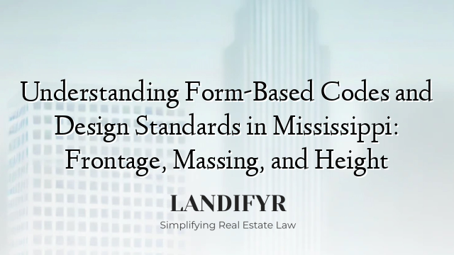 Understanding Form-Based Codes and Design Standards in Mississippi: Frontage, Massing, and Height