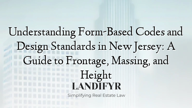 Understanding Form-Based Codes and Design Standards in New Jersey: A Guide to Frontage, Massing, and Height