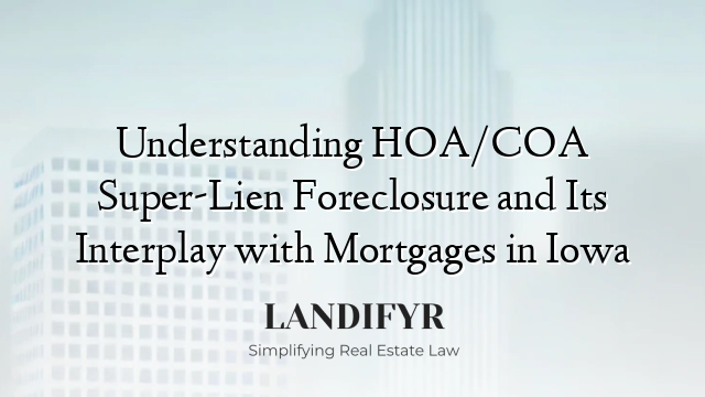 Understanding HOA/COA Super-Lien Foreclosure and Its Interplay with Mortgages in Iowa