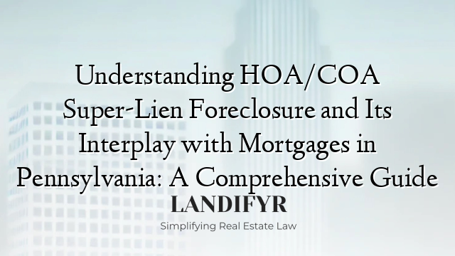 Understanding HOA/COA Super-Lien Foreclosure and Its Interplay with Mortgages in Pennsylvania: A Comprehensive Guide