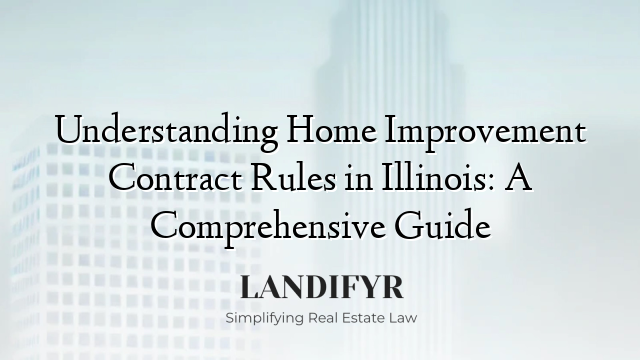 Understanding Home Improvement Contract Rules in Illinois: A Comprehensive Guide