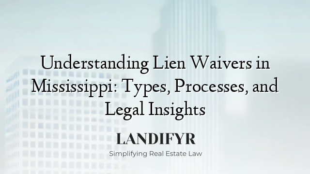 Understanding Lien Waivers in Mississippi: Types, Processes, and Legal Insights