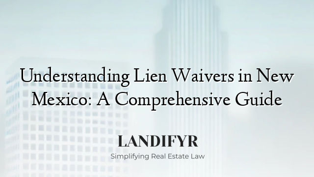 Understanding Lien Waivers in New Mexico: A Comprehensive Guide