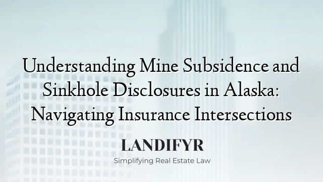 Understanding Mine Subsidence and Sinkhole Disclosures in Alaska: Navigating Insurance Intersections
