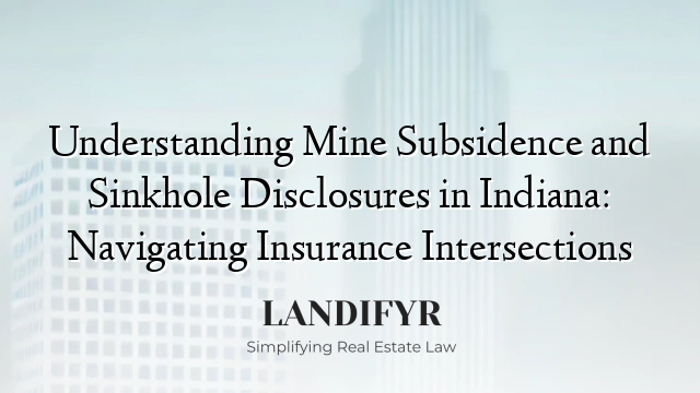 Understanding Mine Subsidence and Sinkhole Disclosures in Indiana: Navigating Insurance Intersections