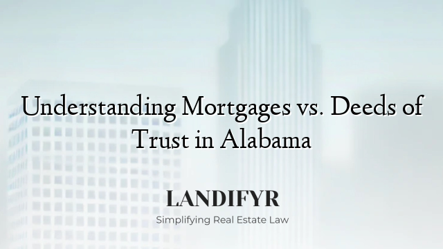 Understanding Mortgages vs. Deeds of Trust in Alabama