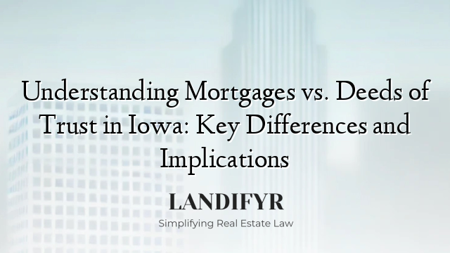 Understanding Mortgages vs. Deeds of Trust in Iowa: Key Differences and Implications