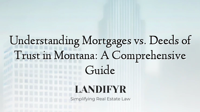 Understanding Mortgages vs. Deeds of Trust in Montana: A Comprehensive Guide