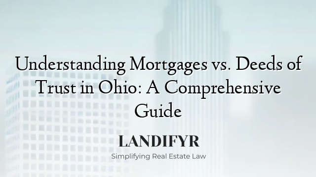 Understanding Mortgages vs. Deeds of Trust in Ohio: A Comprehensive Guide
