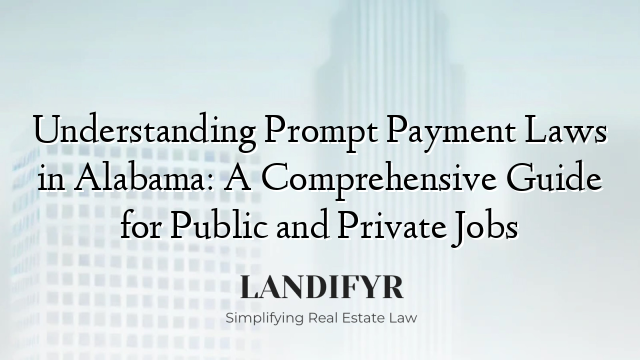 Understanding Prompt Payment Laws in Alabama: A Comprehensive Guide for Public and Private Jobs