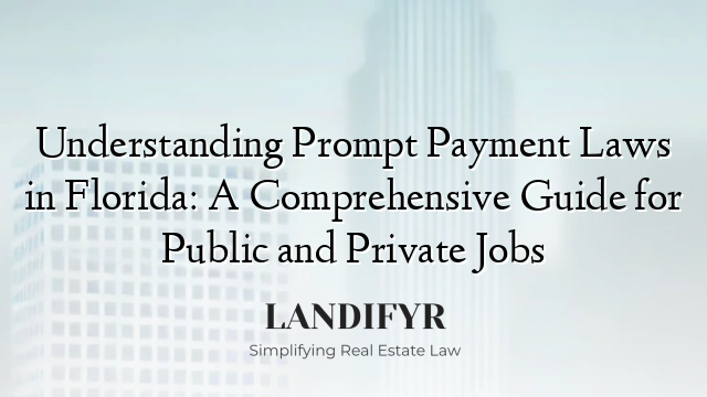 Understanding Prompt Payment Laws in Florida: A Comprehensive Guide for Public and Private Jobs