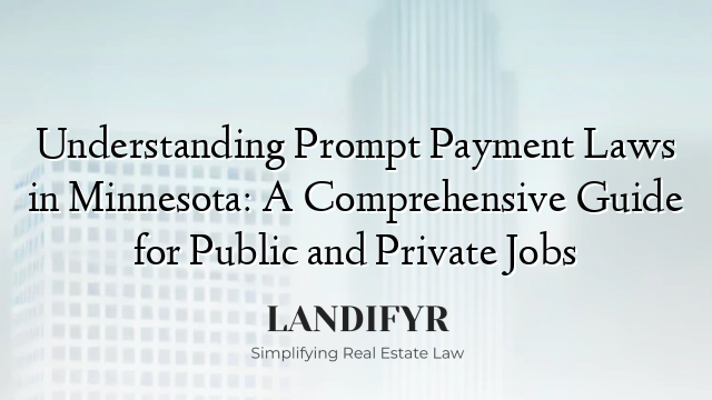 Understanding Prompt Payment Laws in Minnesota: A Comprehensive Guide for Public and Private Jobs