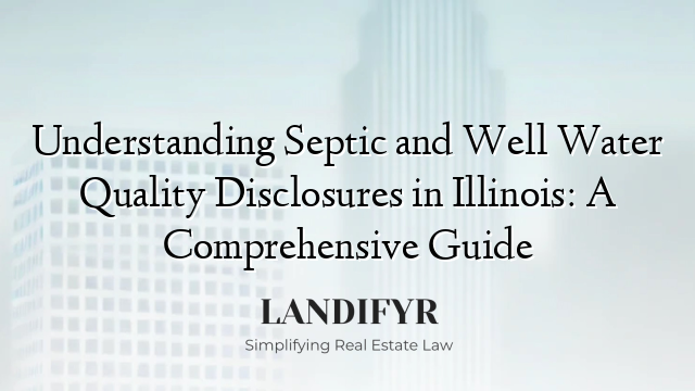 Understanding Septic and Well Water Quality Disclosures in Illinois: A Comprehensive Guide