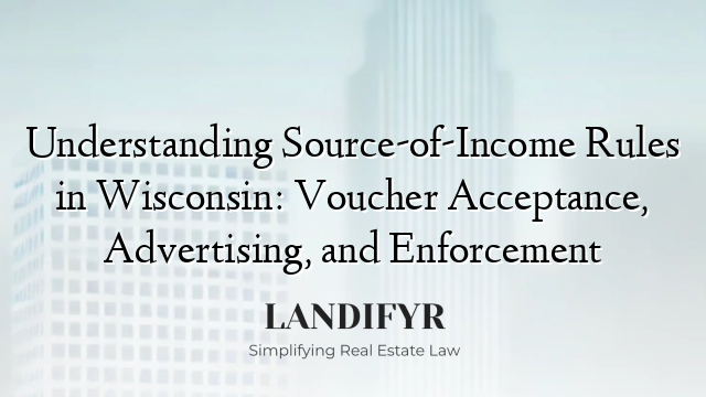 Understanding Source-of-Income Rules in Wisconsin: Voucher Acceptance, Advertising, and Enforcement