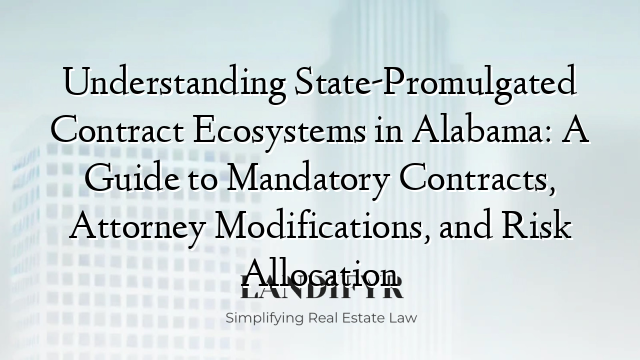 Understanding State-Promulgated Contract Ecosystems in Alabama: A Guide to Mandatory Contracts, Attorney Modifications, and Risk Allocation