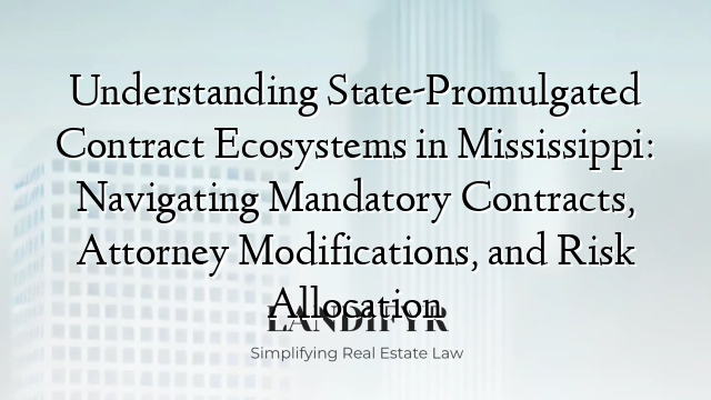 Understanding State-Promulgated Contract Ecosystems in Mississippi: Navigating Mandatory Contracts, Attorney Modifications, and Risk Allocation