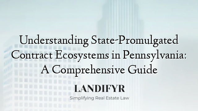 Understanding State-Promulgated Contract Ecosystems in Pennsylvania: A Comprehensive Guide